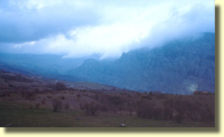 Panorama a nord di Frascineto dopo una tempesta - marzo 1986